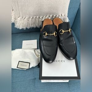 Gucci Princetown Horsebit Leather Mules -Size 37.5 (fit 37)